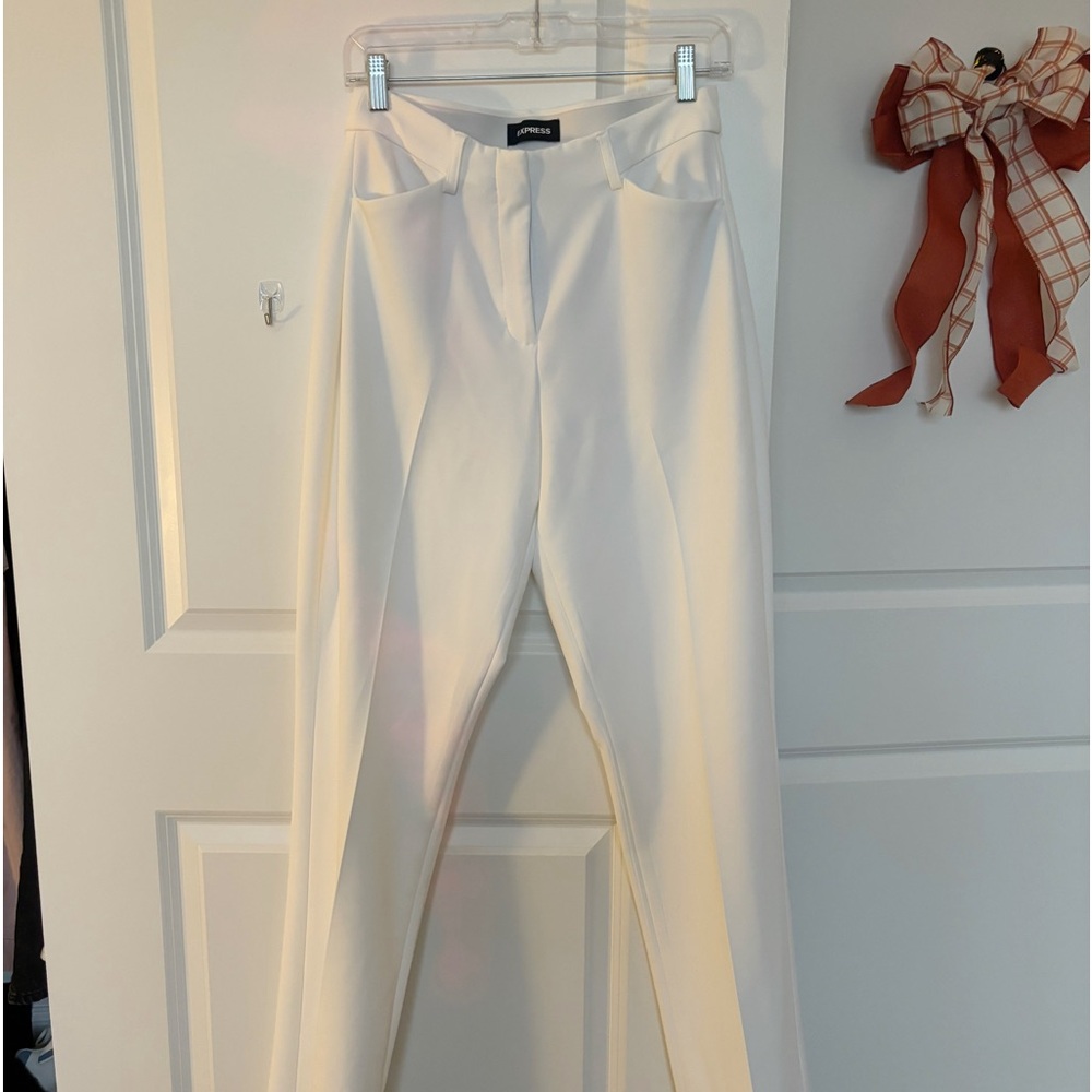 Express white pants straight leg